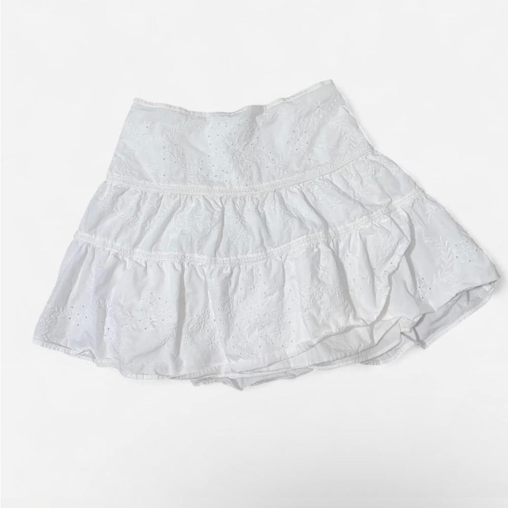 Zara White Tiered Women's Skirt